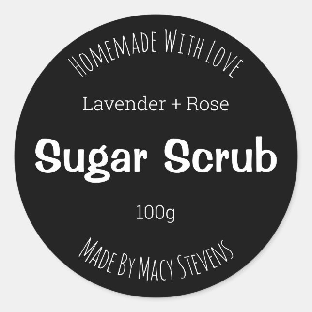 Customisable Sugar Scrub Label (Front)