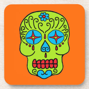 Customisable Sugar Skull Coaster