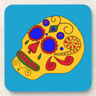 Customisable Sugar Skulls Coaster