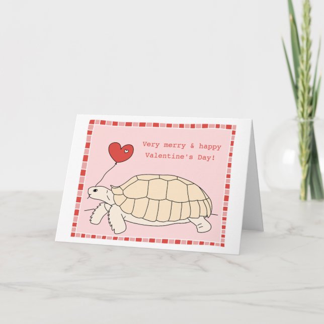 Customisable Sulcata Tortoise Card (Front)