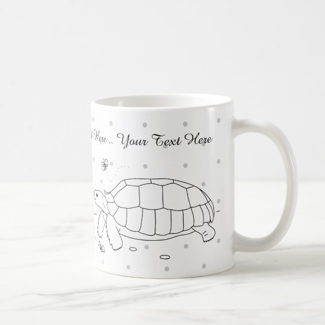 Customisable Sulcata Tortoise Mug (Right)