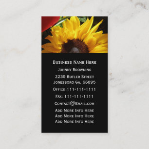 Customisable Sunflower Business Card
