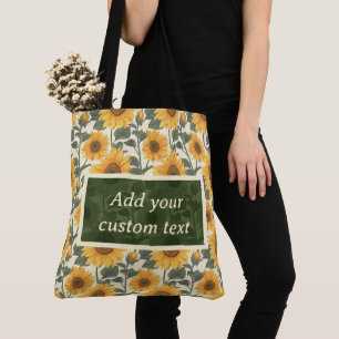 Customisable Sunflower Tote Bag