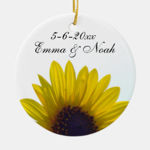 Customisable Sunflower Wedding Ornament
