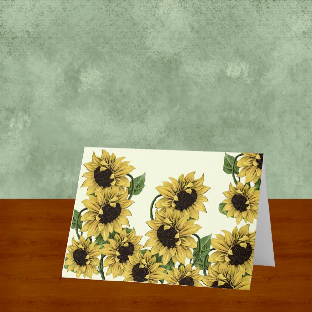 Customisable Sunflowers All Occasion Greeting Card (Creator Uploaded)