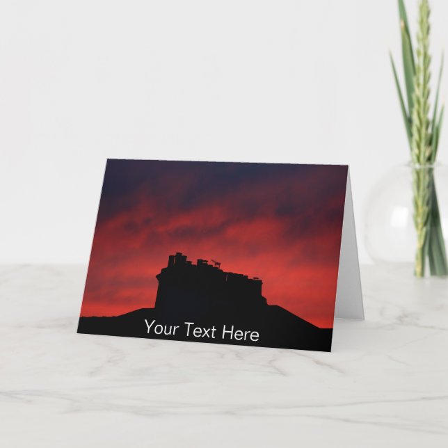 Customisable sunset chimneys card (Front)