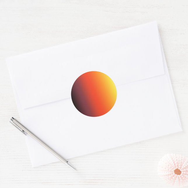 Customisable Sunset Gradient Sticker (Envelope)