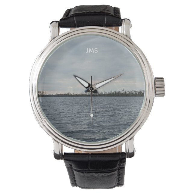 Customisable - Sunset light beams on Broad Creek Watch (Front)