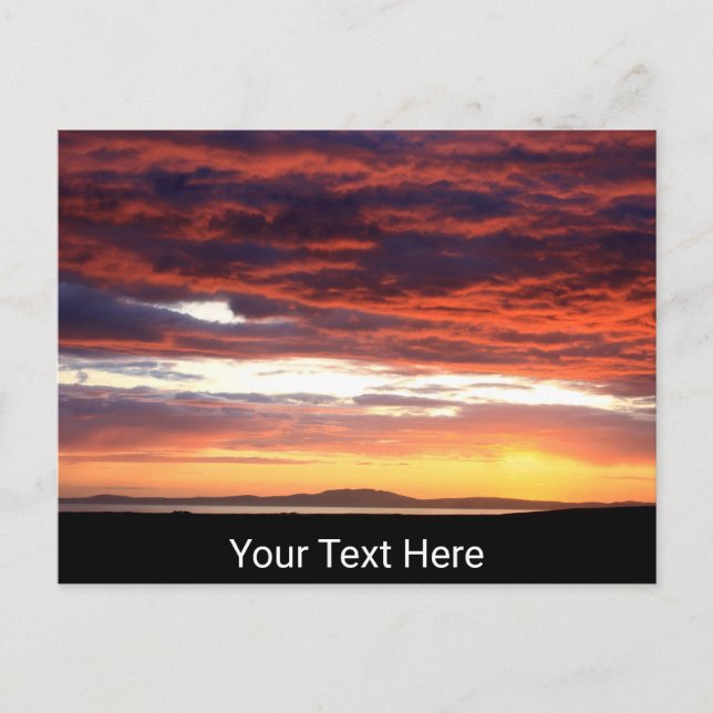Customisable sunset on Islay, Scotland Postcard (Front)
