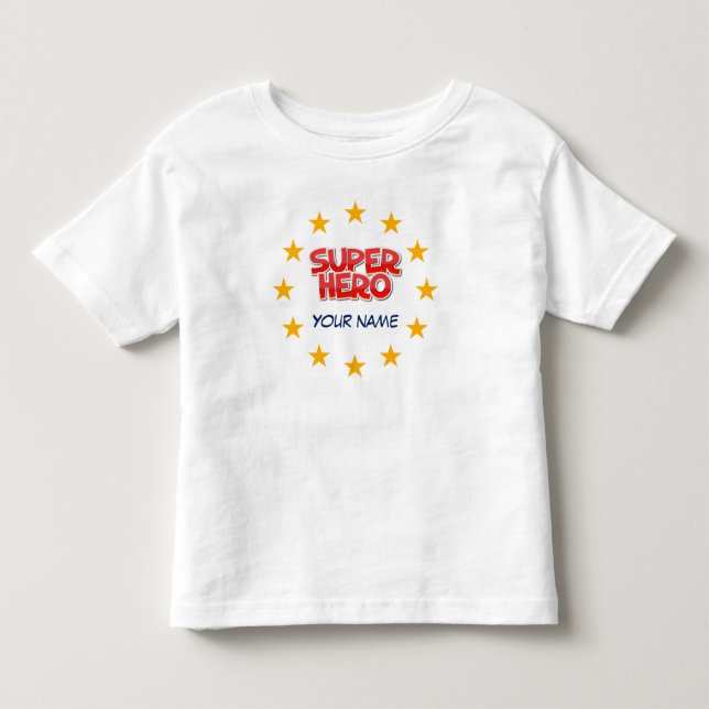 Customisable super hero toddler T-Shirt (Front)