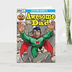 Customisable Superhero Comic Birthday Card