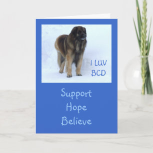 Customisable "Support, Hope, Believe" Card