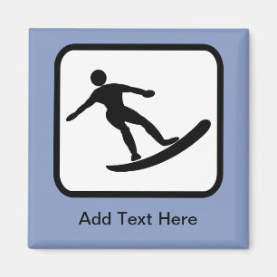 Customisable Surfer Logo Magnet
