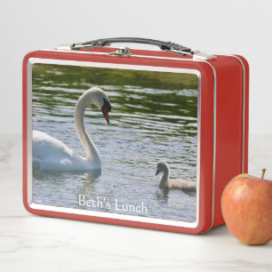 Customisable Swan & Sheep Photo Lunch Box