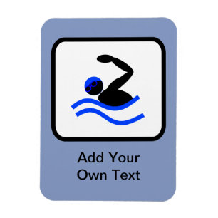 Customisable Swimmer Logo Magnet