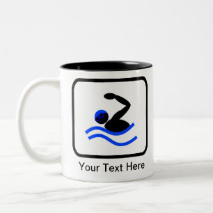 Customisable Swimmer Logo Two-Tone Coffee Mug