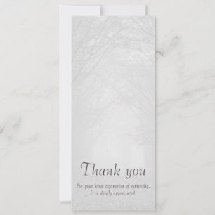 Customisable sympathy thank you vertical photocard invitation