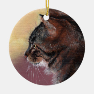 Customisable Tabby Cat Ornament