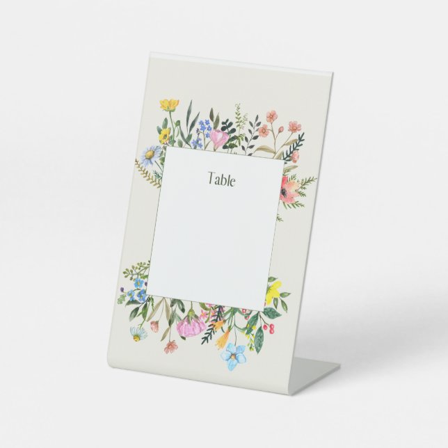 Customisable Table Number Placement  Pedestal Sign (Front)