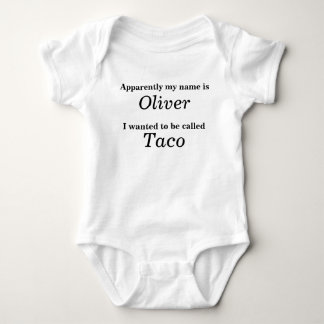 Customisable Taco baby bodysuit