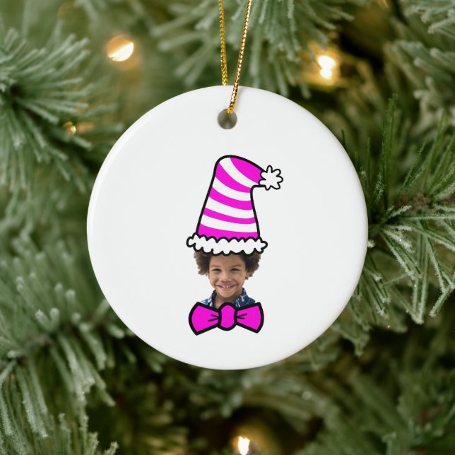 Customisable Tall Hat  Ceramic Tree Decoration (Tree)