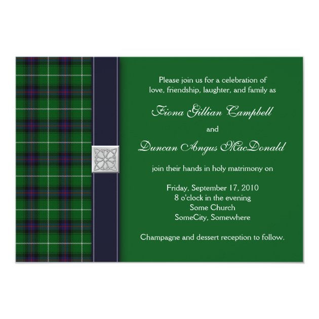 Customisable Tartan Celtic Wedding Invitation Zazzle Co Uk   Customisable Tartan Celtic Wedding Invitation Rceab8162f2ed44b1a62f97ed1b3ebaf7 Zkrqs 630 