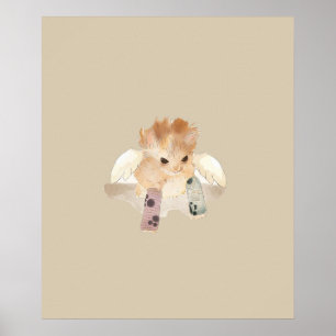 customisable tater tot cat poster