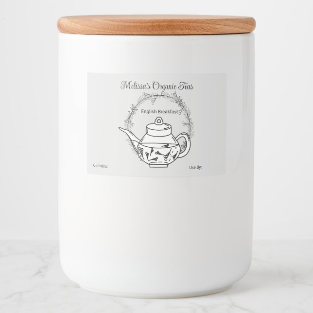 Customisable Tea and Tea Blend Food Labels (Front)