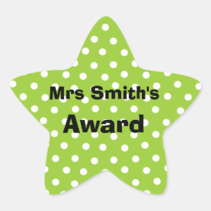 customisable teacher's award stickers