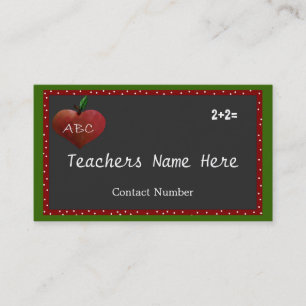 Customisable Teachers Business Card