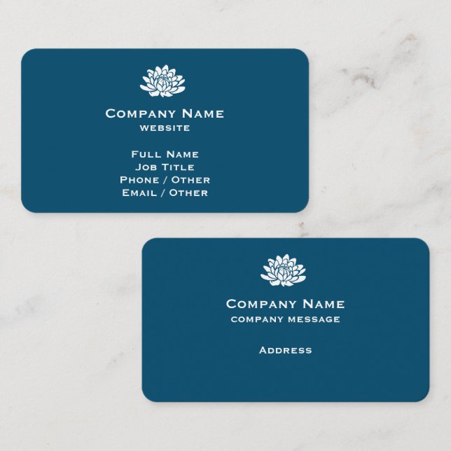 Customisable Teal Business Card (Front/Back)