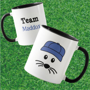 Customisable Team Little Mouse Baseball Player Mug