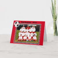 Customisable Team Photo Soccer Card for Monica