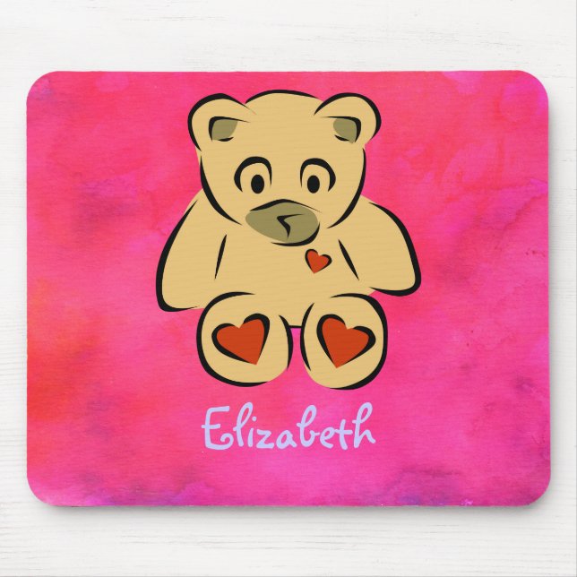 Customisable Teddy Bear Toy Mouse Mat (Front)