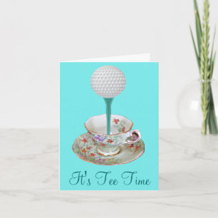 Customisable Tee Time Golf Note Cards for Women