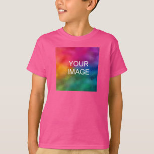Customisable Template Boys Kids Wow Pink T-Shirt