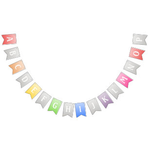 customisable template bunting flags party banner