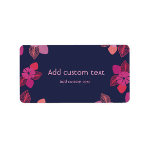 customisable template floral elegant sticker