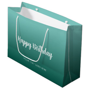 Customisable Template Handwritten Happy Birthday Large Gift Bag