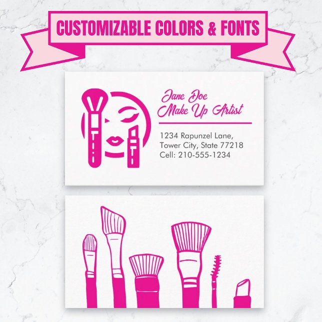Customisable Template Make Up Artist Business Card (Customizable Template Make Up Artist Business Card)