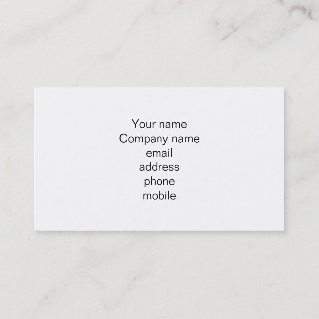 Customisable Template Make Your Own Business Card (Back)