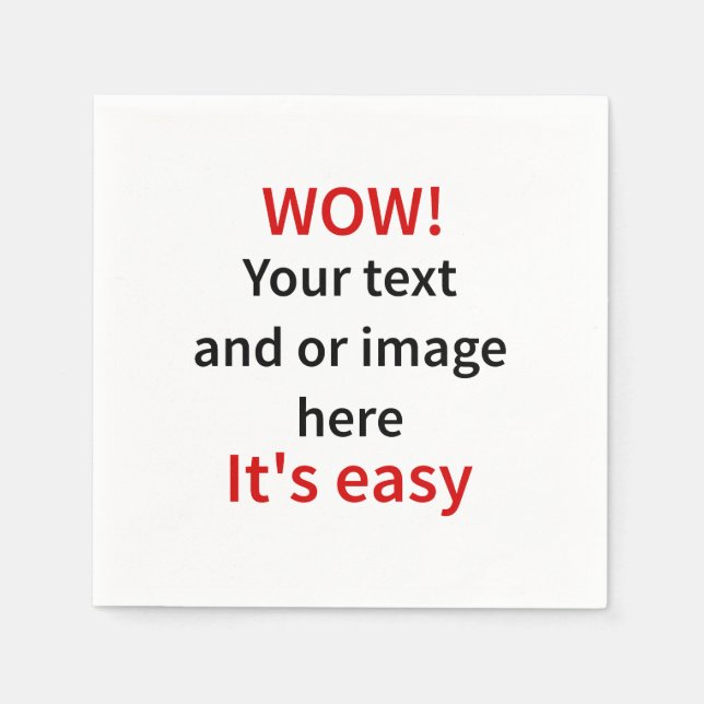 Customisable Template Make Your Own Napkin (Front)