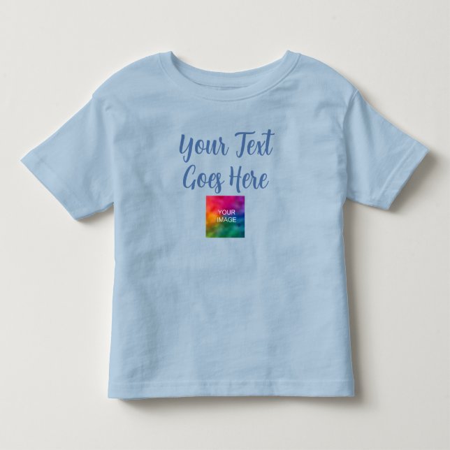 Customisable Template Upload Image Add Text Baby Toddler T-Shirt (Front)
