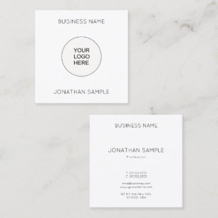 Customisable Template Upload Your Company Logo Square Business Card