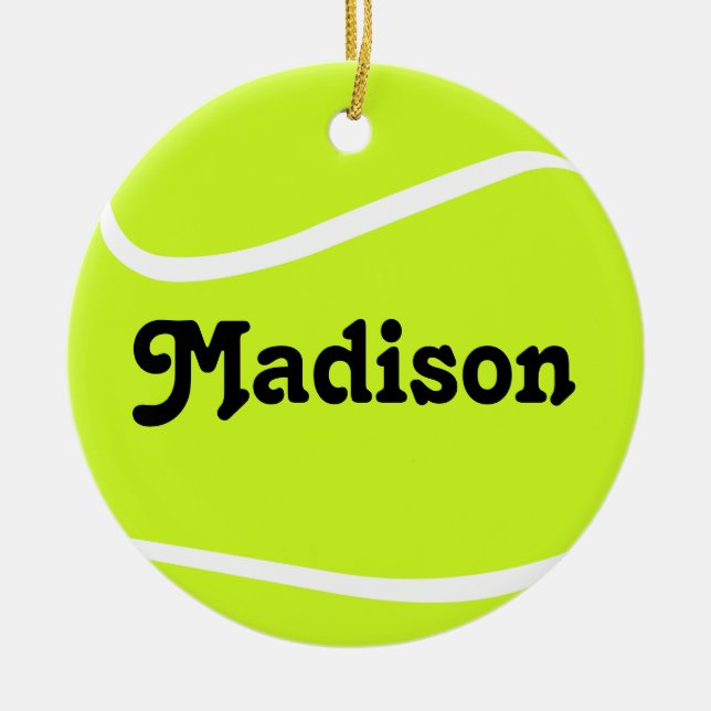 Customisable Tennis Ball Christmas Ornament (Front)