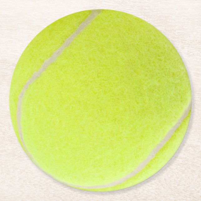 Customisable Tennis Ball Round Paper Coaster (Front)