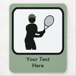 Customisable Tennis Player Logo Mouse Mat