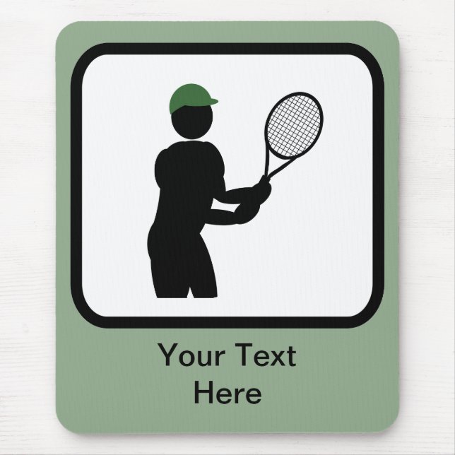 Customisable Tennis Player Logo Mouse Mat (Front)