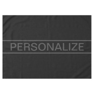 Customisable Text   Bold Modern Black & Dark Grey Tablecloth