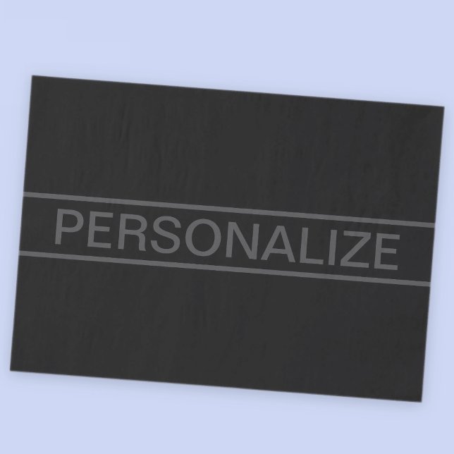 Customisable Text | Bold Modern Black & Dark Grey Tissue Paper (Creator Uploaded)